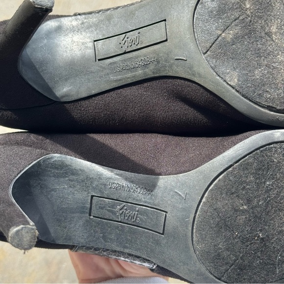 Fioni black suede and snake twist high  Heels - Picture 6 of 7